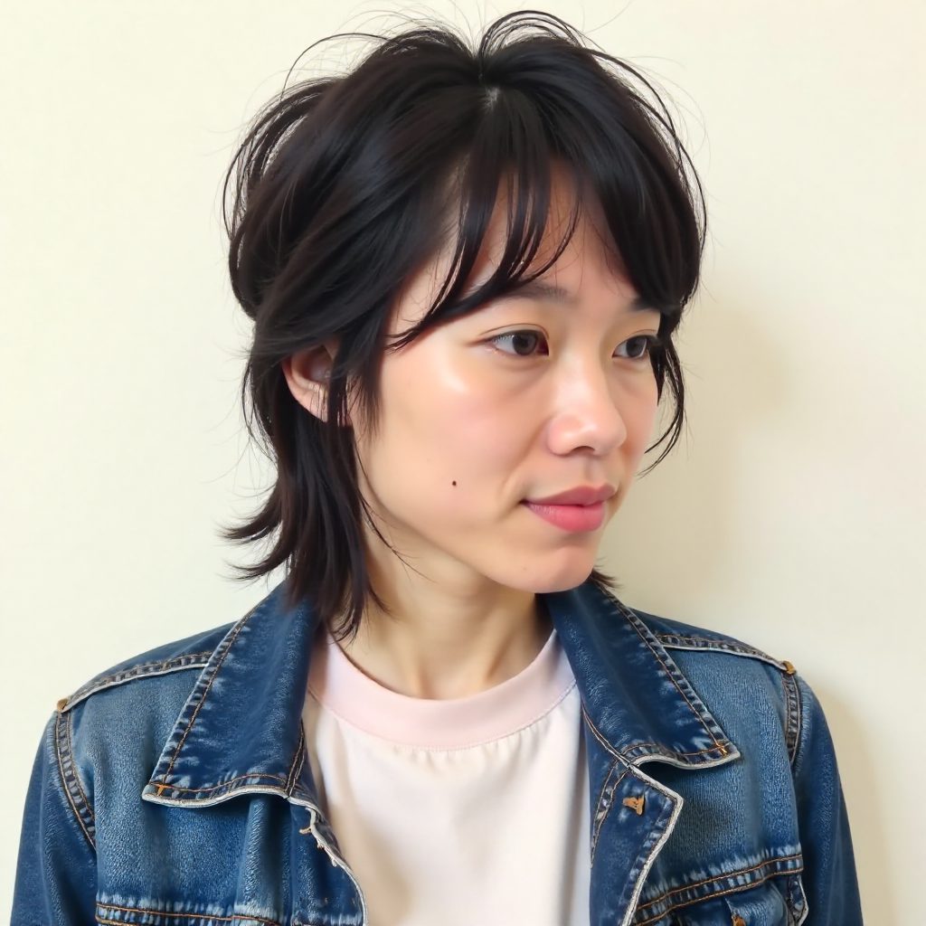 Wavy Shaggy Mullet for Long Face