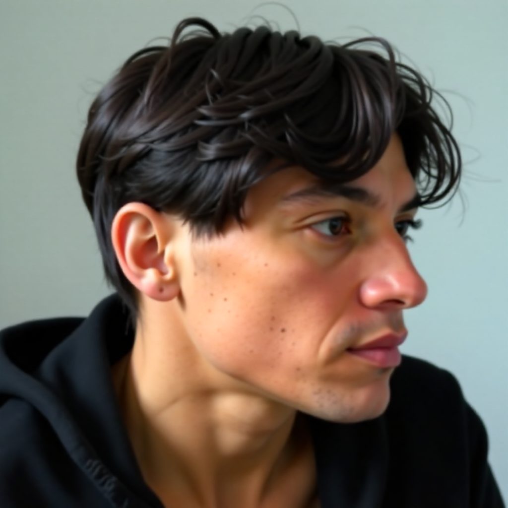 Two Block Haircut for Men with Thick Hair