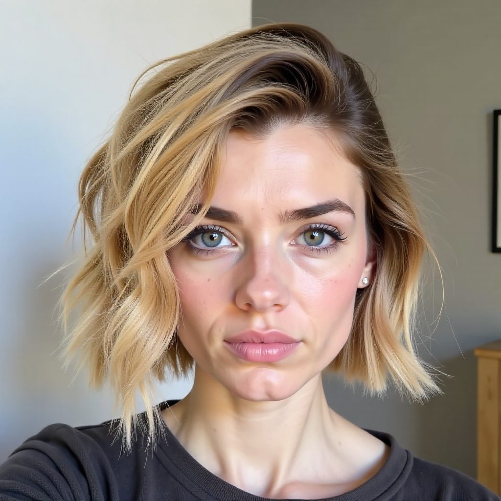 Bob Haircut for Widow's Peak