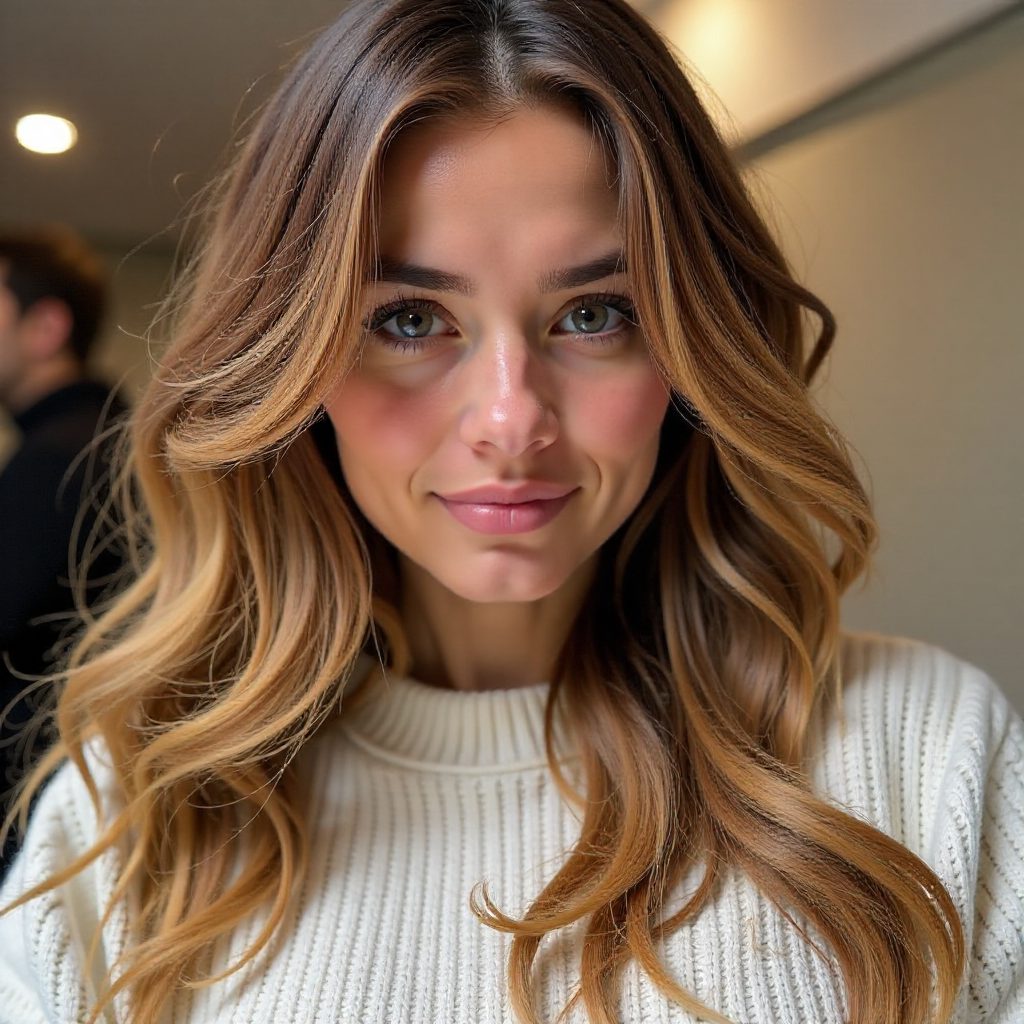 Long Bangs for Rectangle Face Shape