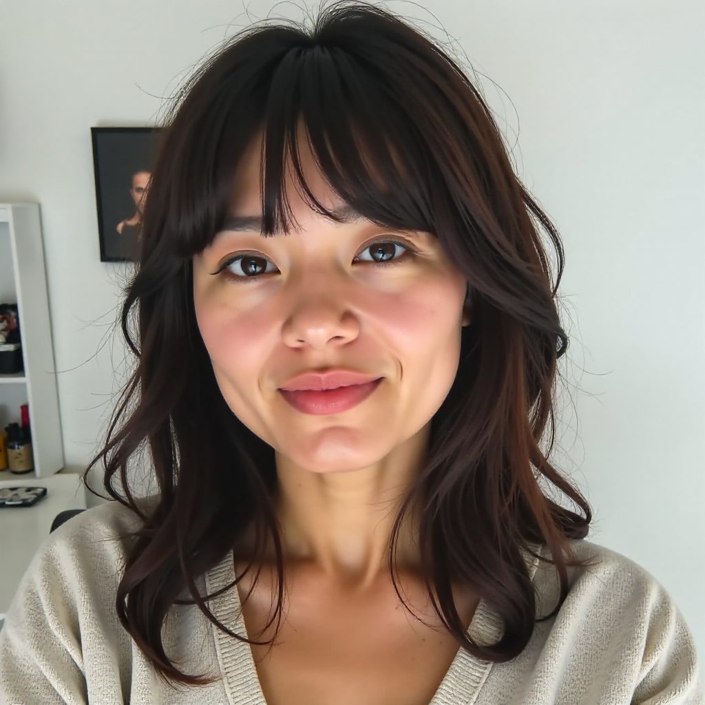 Lob Hairstyle for Rectangle-Shaped Face