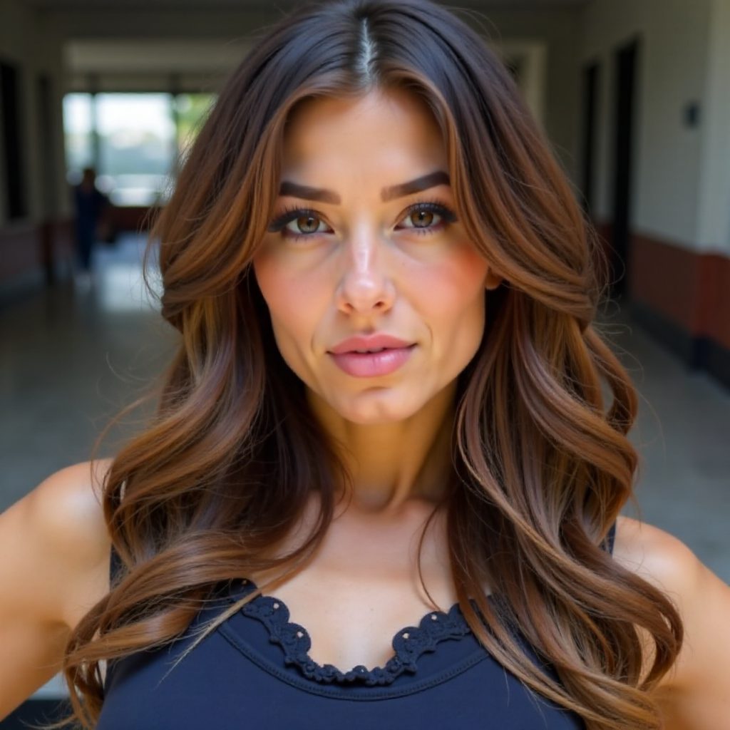 Blowout Hairstyle for Rectangle- Shaped Face