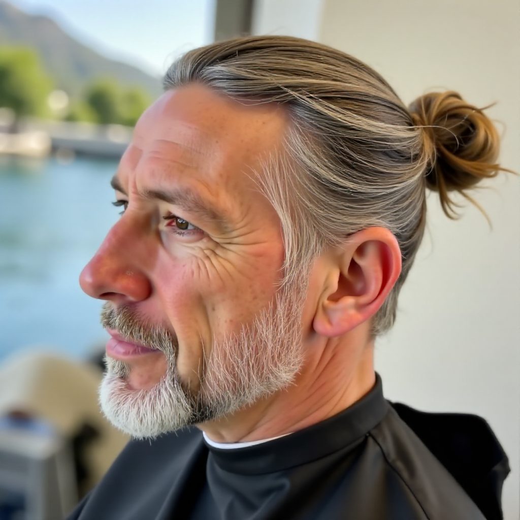 Undercut Hairstyle for Mature Men with Thinning Hair