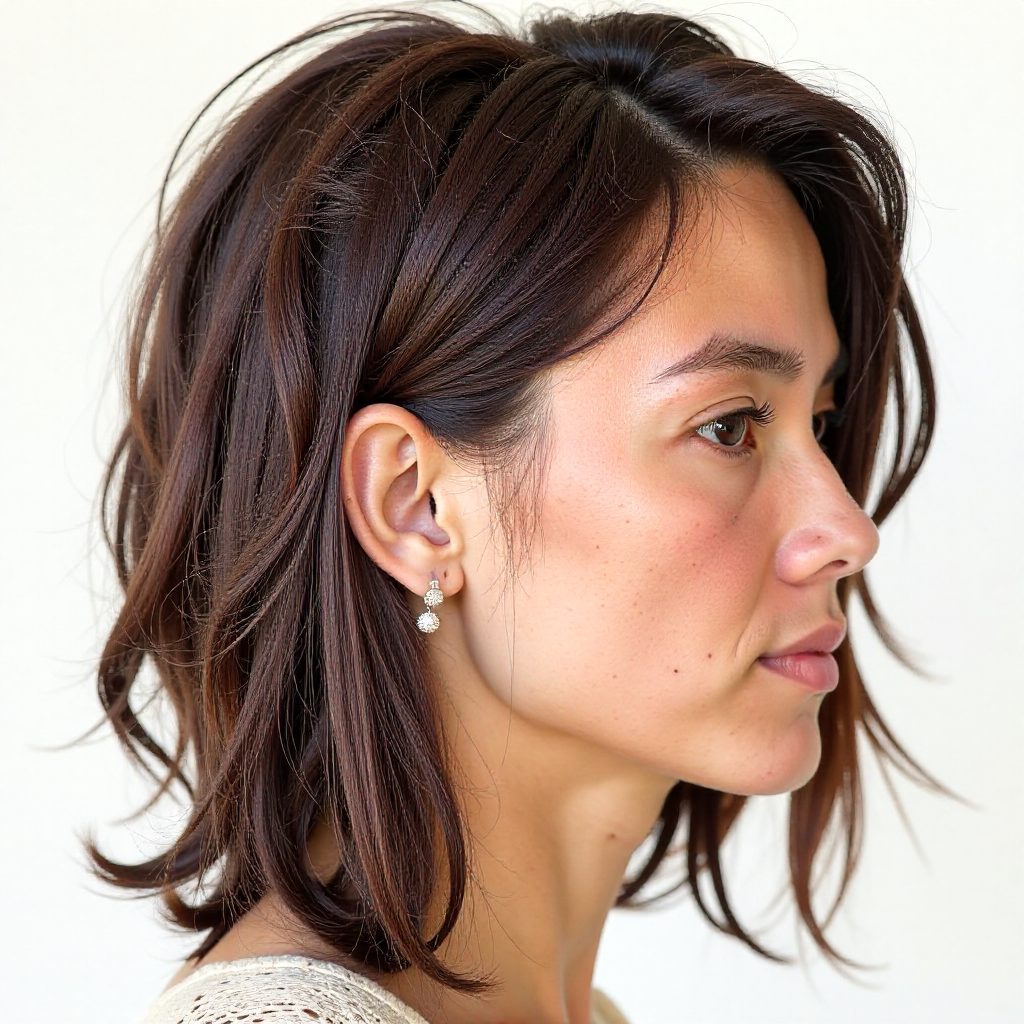 80s Inspired Brown Shag with Blonde Underneath